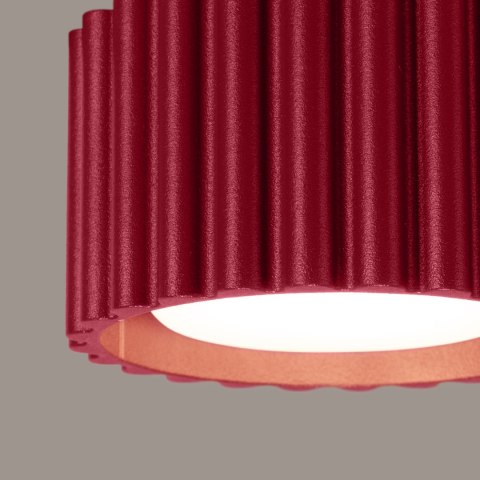 Plafon TUBA RYFLOWANA KARBOWANA  AURA 1 burgund  Gx53 Sollux