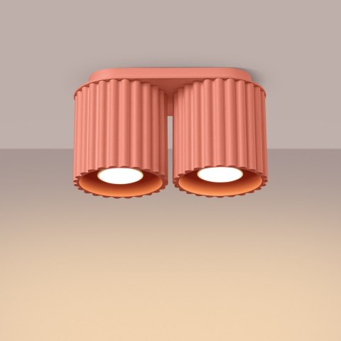 Plafon AURA 2 brzoskwiniowy GU10