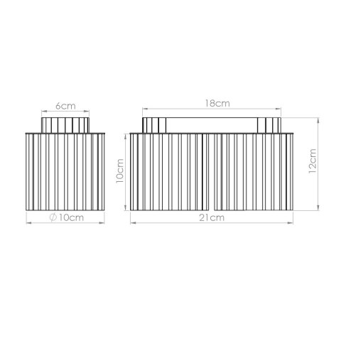 Plafon AURA 2 brzoskwiniowy GU10