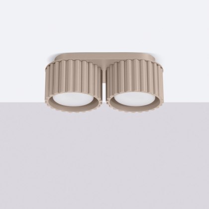 Sollux Lighting Plafon AURA 2 taupe Gx53