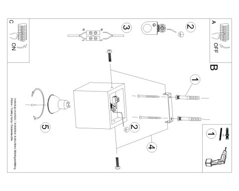 Plafon QUAD beton zielona oliwka
