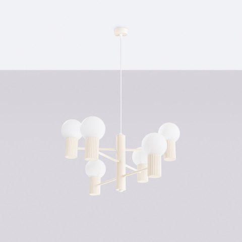 Żyrandol HALO 6 beżowy