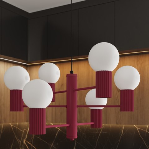 Żyrandol HALO 6 burgund