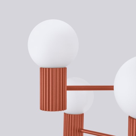 Żyrandol HALO 6 ochra czerwona