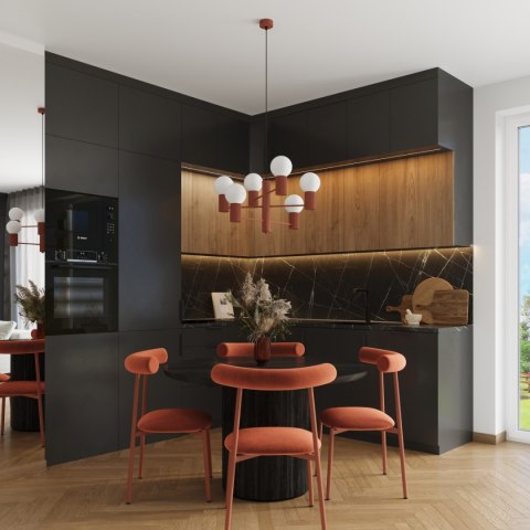 Żyrandol HALO 6 ochra czerwona