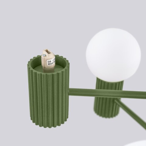 Żyrandol HALO 6 zielony oliwkowy