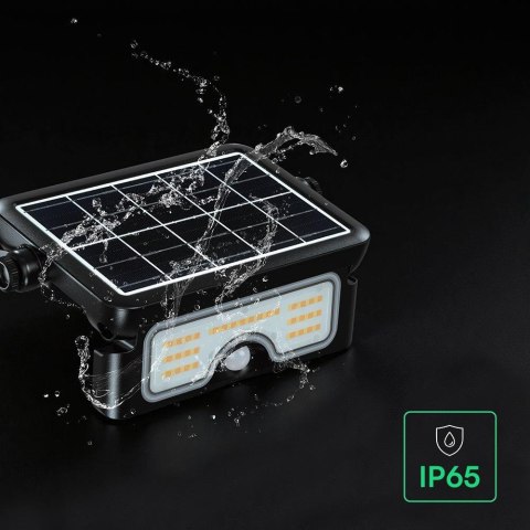 7W LEFaro LED con Pannello Solare 7W Sensore PIR CCT nero IP65D SOLAR FLOODLIGHT LITHIUM BATTERY 30000mAh 3.7V CCT: 3IN1 BLACK B