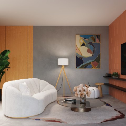 Lampa podłogowa NATT biała