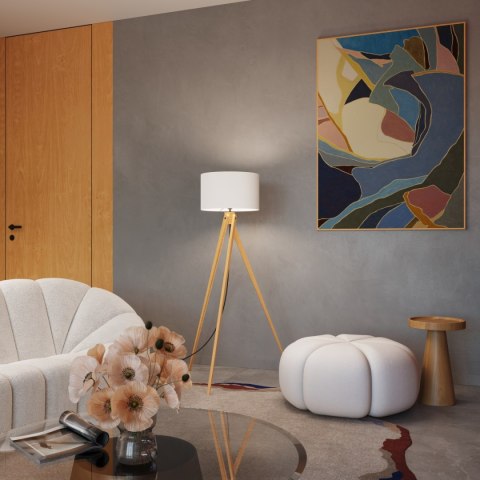 Lampa podłogowa NATT biała