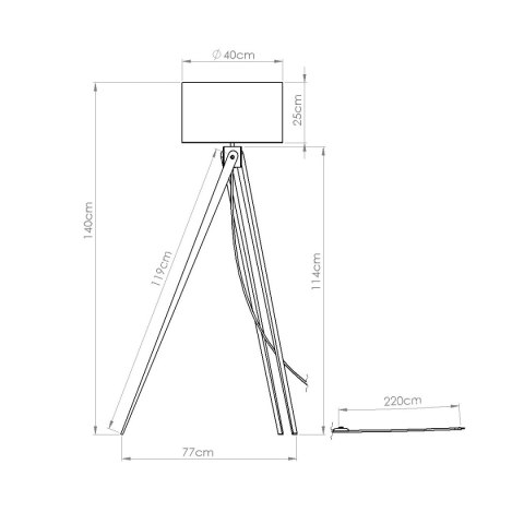 Lampa podłogowa NATT burgund