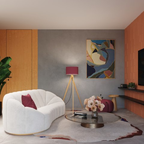 Lampa podłogowa NATT burgund