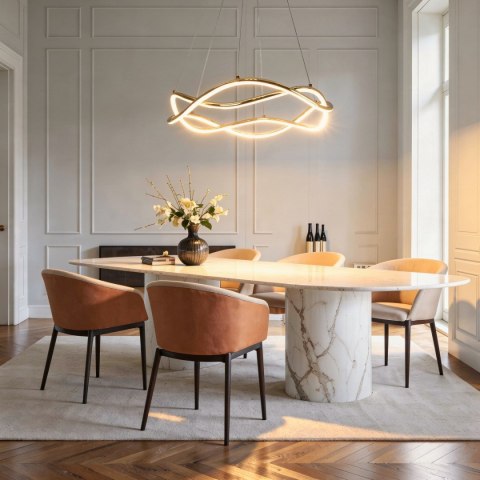 Lampa wisząca Infania złota LED CCT Light Prestige