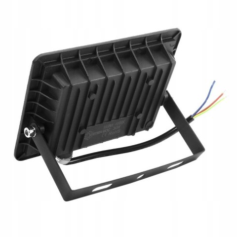 NAŚWIETLACZ HALOGEN BEZ CZUJNIKA CZARNY 30W B.ZIMNA 6000K