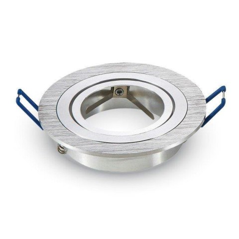Oczko V-TAC aluminiowe odlew 1xGU10 okrągłe aluminium szczotkowane VT-782RD-AB