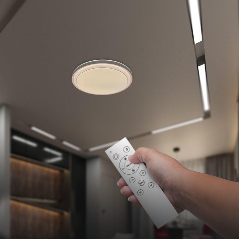 Oprawa sufitowa plafoniera V-TAC 30/60W LED 50cm 3w1 ściemnialna brązowa pilot CCT VT-85031 3000K - 6500K 6000lm