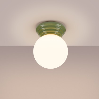 Sollux Lighting Plafon ZORI zielony IP44