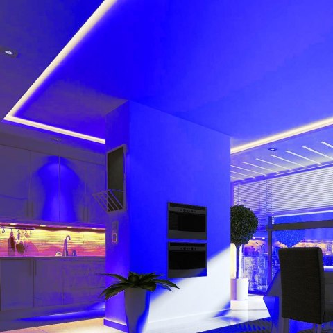 Taśma LED V-TAC 12V SMD3528 300LED IP20 3,2W/m VT-3528 60-IP20 Kolor Niebieski