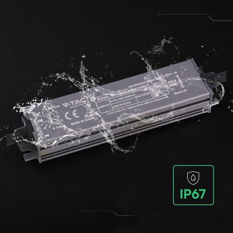 Zasilacz do LED hermetyczny SLIM V-TAC 36W 12V 3A IP67 filtr EMI VT-13036