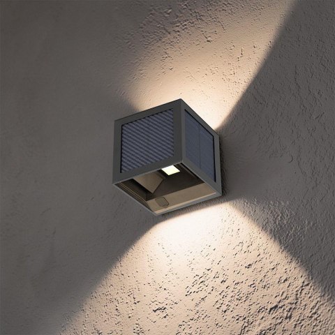 2.25W LED Solar Wall Light 3in1 Black Body IP65 PIR Sensor