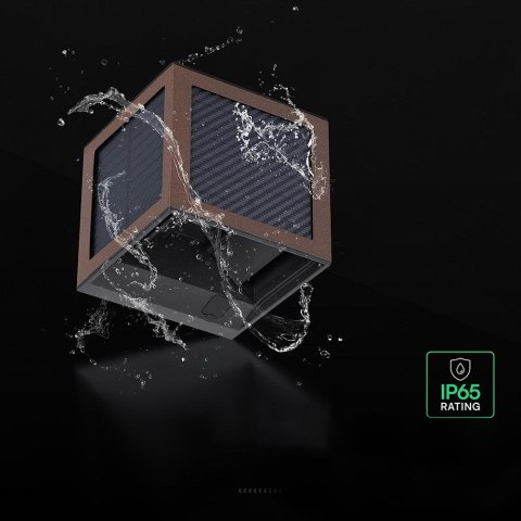 2.25W LED Solar Wall Light 3in1 Corten Body IP65 PIR Sensor