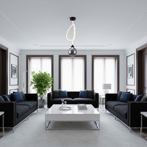 20W LED Decorative Hanging Lamp D:180 Smoky+White 3000K