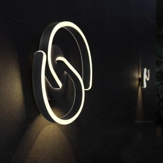 22W LED DECORATIVE WALL LIGHT 300x110MM 4000K SANDY BLACK