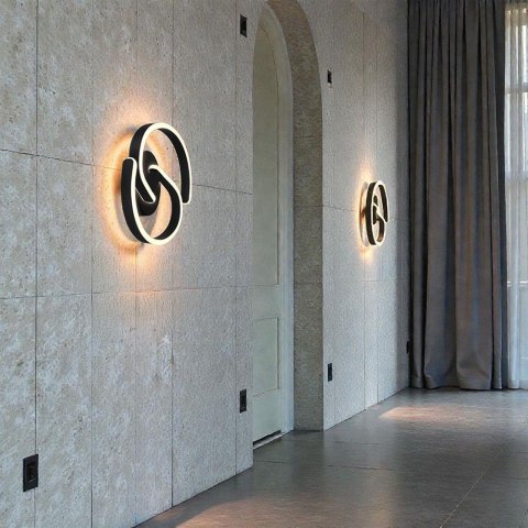 22W LED DECORATIVE WALL LIGHT 300x110MM 4000K SANDY BLACK