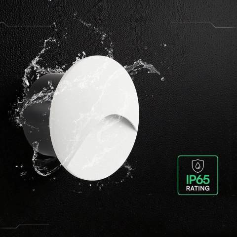 3W LED STEP LIGHT 3000K ALUMINIUM BODY WHITE RD IP65