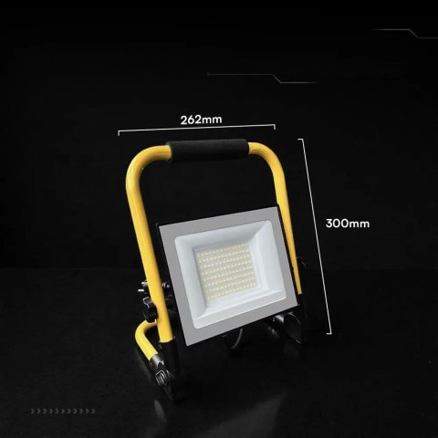 50W LED Floodlight CREE CHIP Black Body L Stand EU Plug 6400K