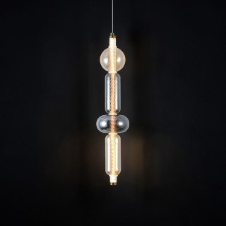 9W LED Decorative Light Hanging D100*H1500 3000K Brass+Transparant