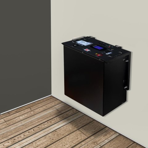 Batteria Accumulo Rack LV 9.6kWh LFP 48V 200Ah 100A BMS Nera CEI 0-21