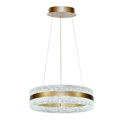 LAMPA WISZĄCA Z KRYSZTAŁKAMI ŻYRANDOL ZŁOTY CASTILLO 40 ZMIENNA BARWA