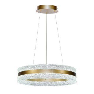 LAMPA WISZĄCA Z KRYSZTAŁKAMI ŻYRANDOL ZŁOTY CASTILLO ZMIENNA BARWA ŚWIATŁA