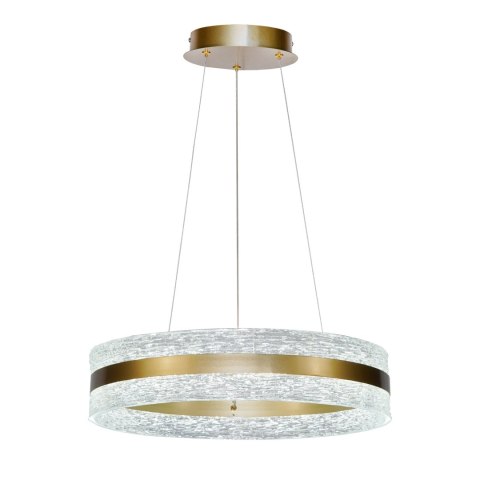 LAMPA WISZĄCA Z KRYSZTAŁKAMI ŻYRANDOL ZŁOTY CASTILLO ZMIENNA BARWA ŚWIATŁA