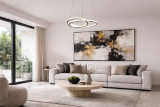 EDEN lampa wisząca złoty 32W LED 3000, 4000, 6000K osłonka biała