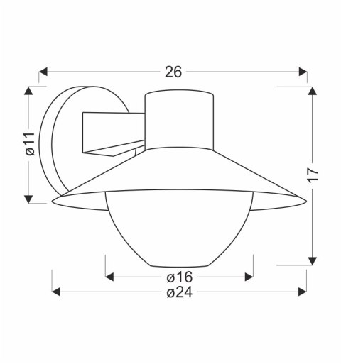 KINKIET TARASOWY LAMPA OGRODOWA ELEWACYJNA CANDELLUX Cosmos IP44