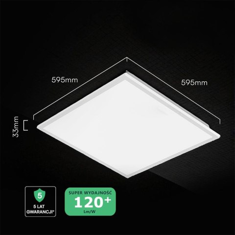 LED Panel 40W 600x600mm Backlit 120Lm/W 4000K 10PCS/SET