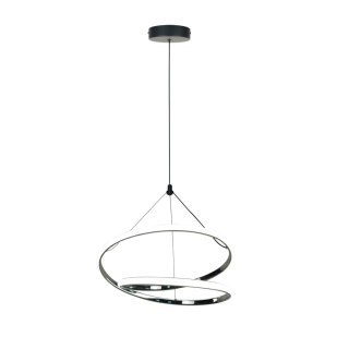 LOCO – czarna lampa wisząca LED 30W z białą osłonką