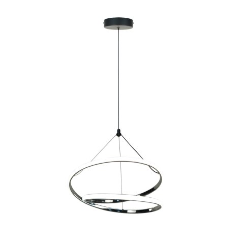 LOCO – czarna lampa wisząca LED 30W z białą osłonką