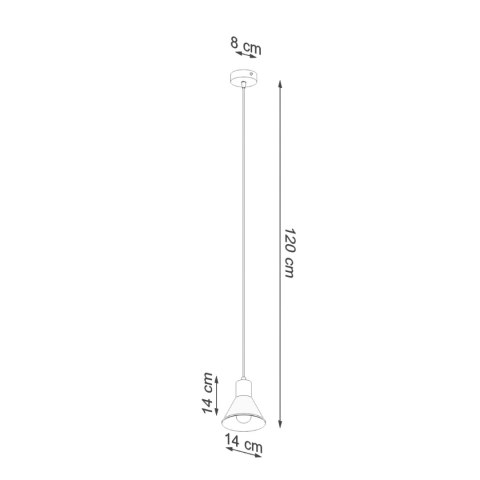 Sollux Lighting Lampa wisząca TALEJA 1 czarna [E27]