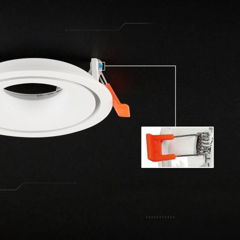 Oczko V-TAC aluminiowe GU10 białe okrągłe ruchome VT-4202 3 lata gwarancji