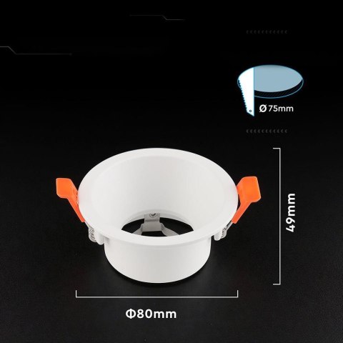 Oczko V-TAC aluminiowe GU10 białe okrągłe ruchome głębokie VT-4203RD 3 lata gwarancji