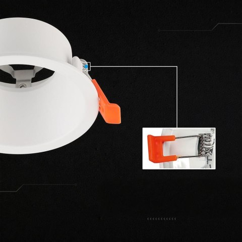 Oczko V-TAC aluminiowe GU10 białe okrągłe ruchome głębokie VT-4203RD 3 lata gwarancji