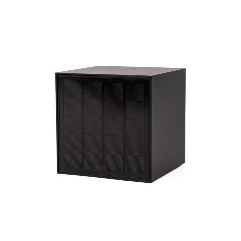 Oprawa ścienna solarna/USB V-TAC 9W LED COB czarna kostka 15x15cm IP65 czujnik ruchu VT-409CCT 3000K-4000K-5000K 800lm