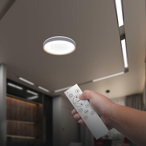 Oprawa sufitowa plafoniera V-TAC 20W/40W/20W LED 39cm 3w1 ściemnialna drewno pilot CCT VT-85035 3000K-4000K-6500K 4000lm