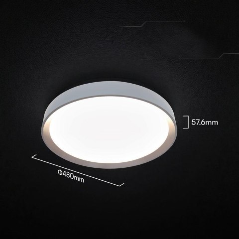 Oprawa sufitowa plafoniera V-TAC 30/60W/30W LED 48cm 3w1 ściemnialna brązowa pilot CCT VT-85031 3000K - 6500K 6000lm