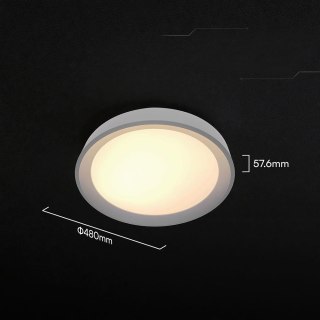 Oprawa sufitowa plafoniera V-TAC 30/60W/30W LED 48cm 3w1 ściemnialna czarna pilot CCT VT-85031 3000K - 6500K 6000lm