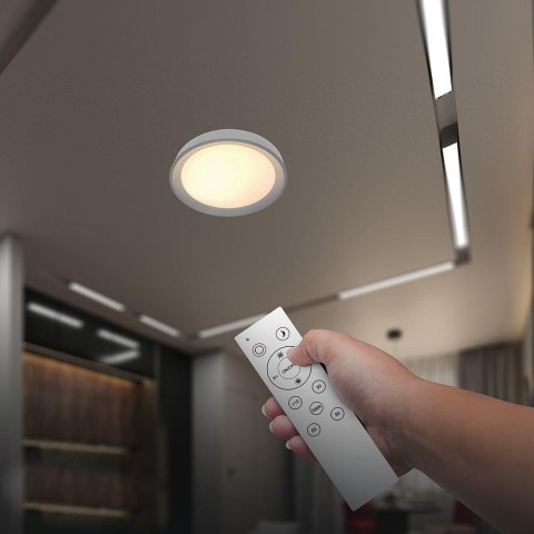 Oprawa sufitowa plafoniera V-TAC 30/60W/30W LED 48cm 3w1 ściemnialna czarna pilot CCT VT-85031 3000K - 6500K 6000lm