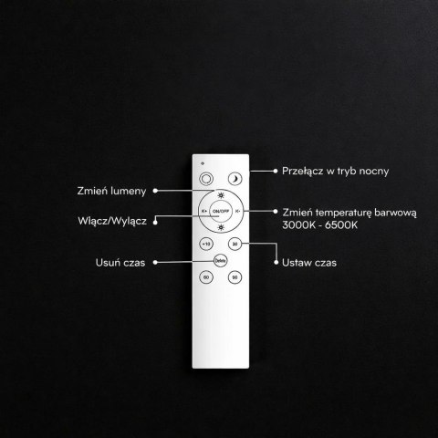 Oprawa sufitowa plafoniera V-TAC 30W/60W/30W LED 45cm 3w1 ściemnialna drewno pilot CCT VT-85034 3000K-4000K-6500K 6000lm