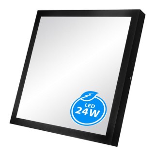 Panel LED natynkowy 30x30cm PL-F01 24W 6000K czarny